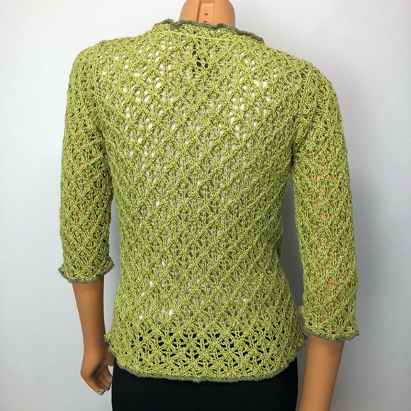 Clare by Icelandic Design green knit sweater Sz S - Picture 6 of 11